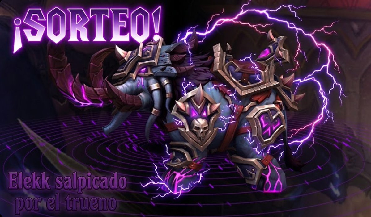 🎁Elekk Salpicado por el Trueno!🎁

Por la salida del parche 12.0.5 traigo un SORTEO de esta montura.

Requisitos:
✅Like 
❤️Follow <a href="/Norehh_stream/">Noreh</a> 
🔁Retweet

🌏Global
⏰Último día: 28/4/26

#wow_partner #midnight