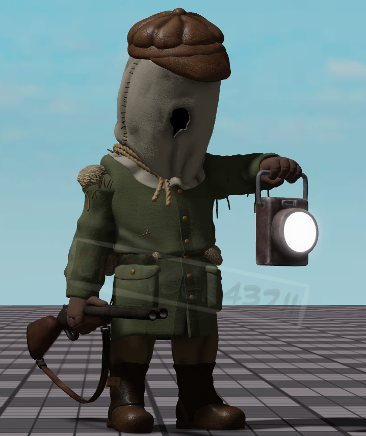 browser43211's tweet photo. Modelled The Hunter from Little Nightmares 2, his props are just meshes from the original model (didn't really felt like modeling them) otherwhise I am pretty proud how he turned out (don't mind the 2 ropes, thought it'll look cooler!)

#RobloxDevs #LittleNightmares #roblox https://t.co/nhpNHfx7wS