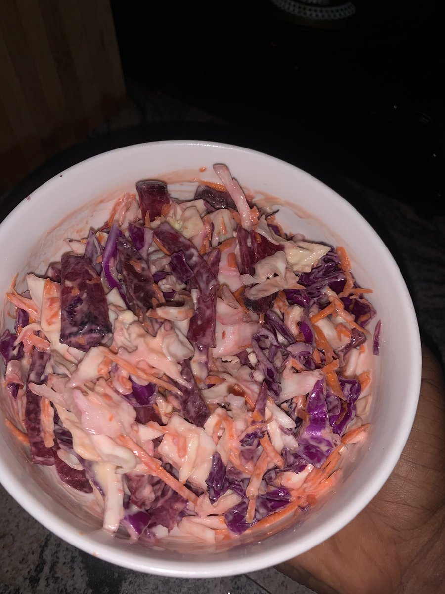 Josee_Barnabas's tweet image. Dinner 
Purple and Green cabbage, beetroot,carrots, eggs and cream.
#eathealthy