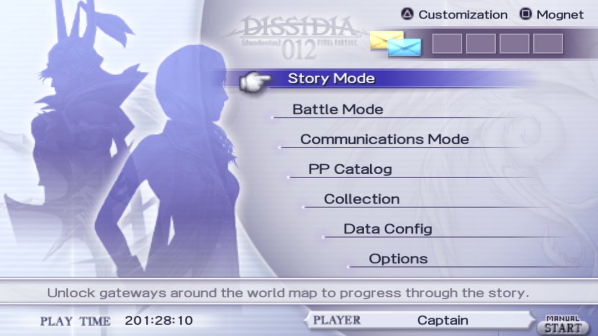 IAmZaCaptain's tweet photo. #Dissidia012 Here is my 201-hour save that I have held on for 15 years now. It even had data ported from the original Dissidia, which brought in the levels I grinded on that game.

A combined 283 hours have been sunk into this one title. I love Dissidia and Final Fantasy so much. https://t.co/3vzsm1NSe2