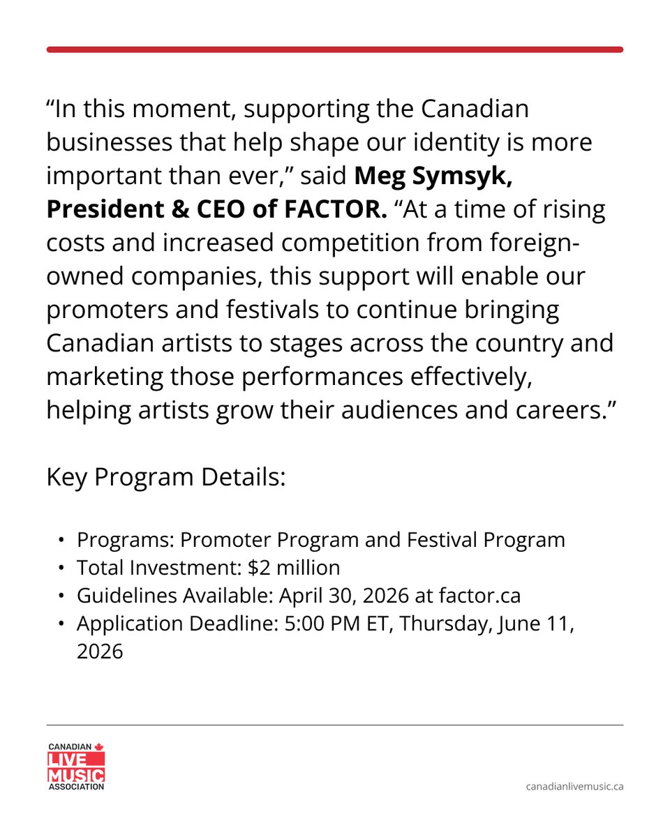 Canadian Live Music Association tweet media