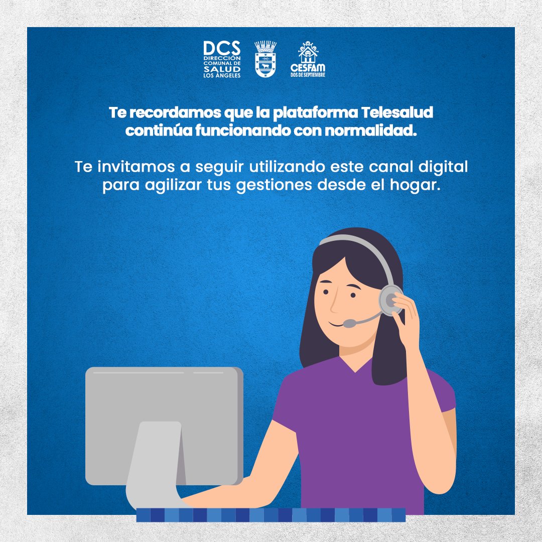 dcslosangeles's tweet photo. A su dación de horas vía telefónica y por Telesalud, el CESFAM Dos de Septiembre sumará el otorgamiento de citas de manera presencial, EXCLUSIVA para Atención Preferente ¡Mucha atención! #AtenciónPreferente, #NuevaAlternativa, #CesfamDosDeSeptiembre, #APSLosÁngeles, #LosÁngelesCL https://t.co/ub2AXcsh0g