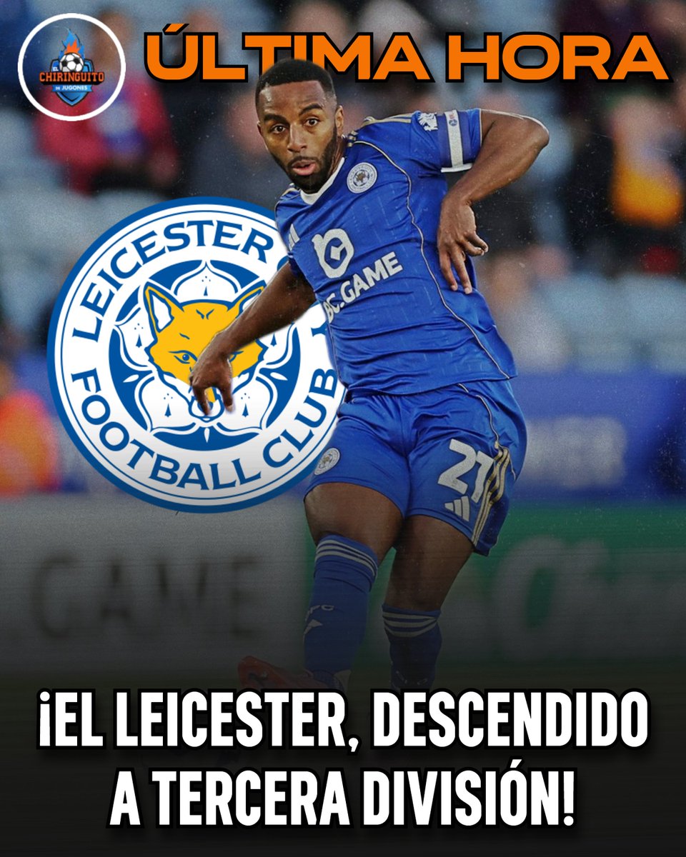 chirichampions's tweet image. ‼️ ¡El Leicester, descendido a la League One! 

👉 Una década después de ganar la #PremierLeague, bajan a la tercera categoría.
