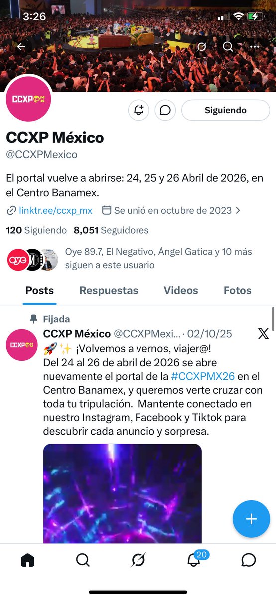 Rod68Mary's tweet photo. @Que_Peks @beru_333 @CCXPMexico Porque me encanta el cine y el anime y es mi evento geek favorito, me gustaría ir el viernes https://t.co/DibCdaMZy9