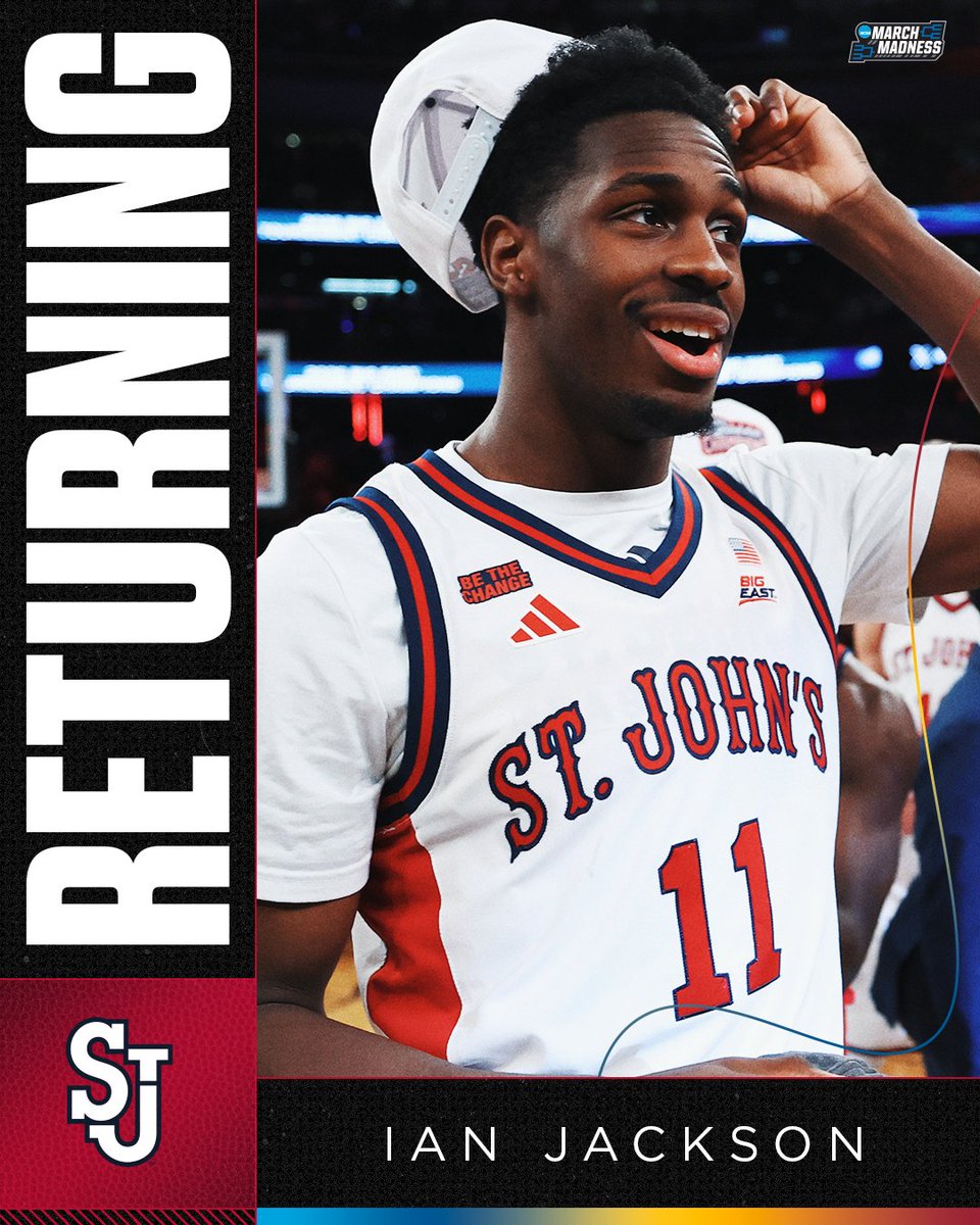 Capt. Jack is returning to St. John’s 🫡

Ian Jackson announced he will remain in NY this upcoming season 💪