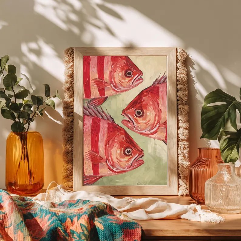 BlissiveLab's tweet image. Your kitchen needs this 🍽️🐟

25% OFF — printed &amp;amp; shipped worldwide 🌍

#WallArt #HomeDecor #kitchen #boho #fish #home #CoastalVibes 
Link↪️ etsy.com/listing/449228…
