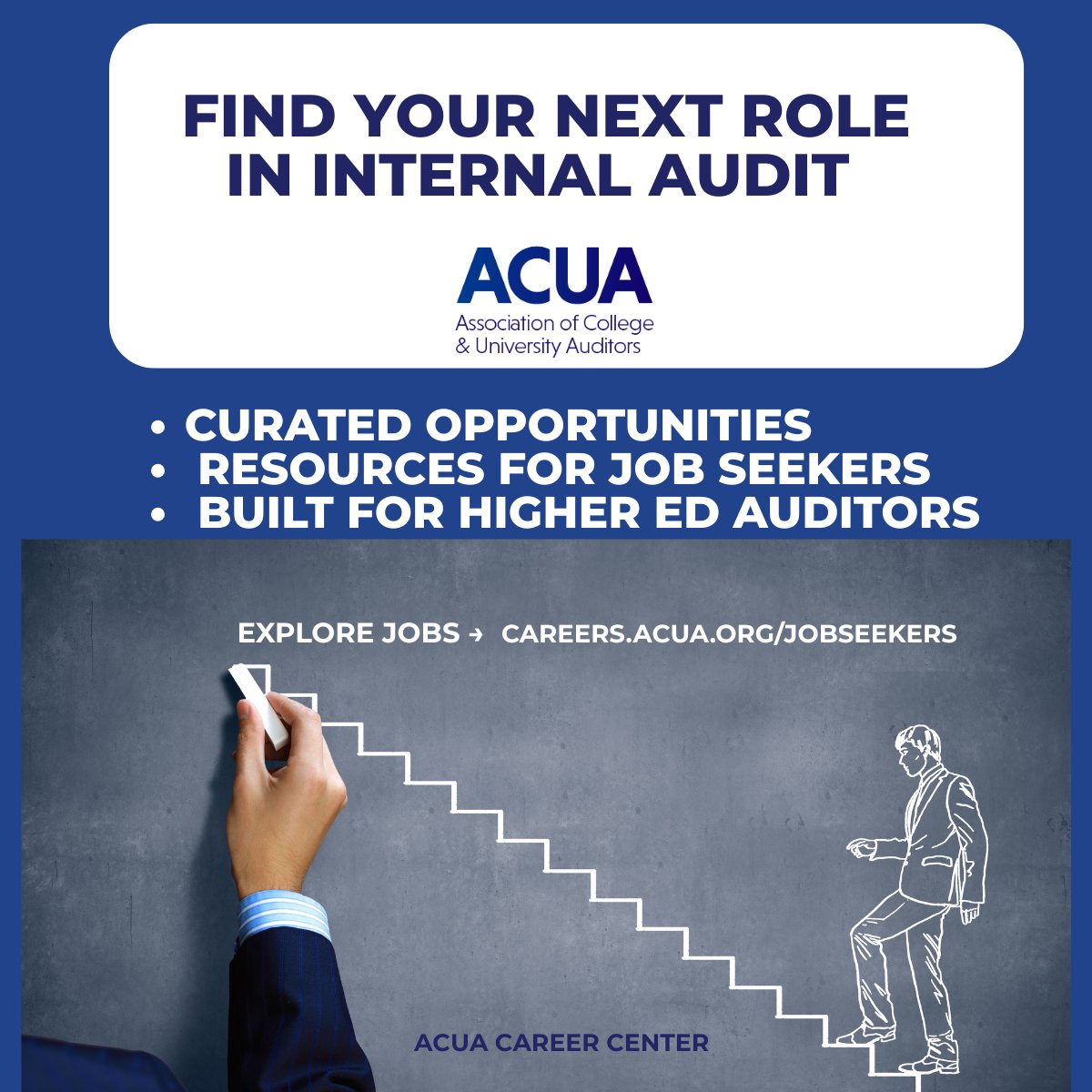 ACUA_HigherEd's tweet image. Looking for your next role in internal audit?
Explore curated opportunities and resources through the ACUA Career Center:
careers.acua.org/jobseekers/  #InternalAudit #HigherEd #AuditCareers #jobopportunities #ACUA