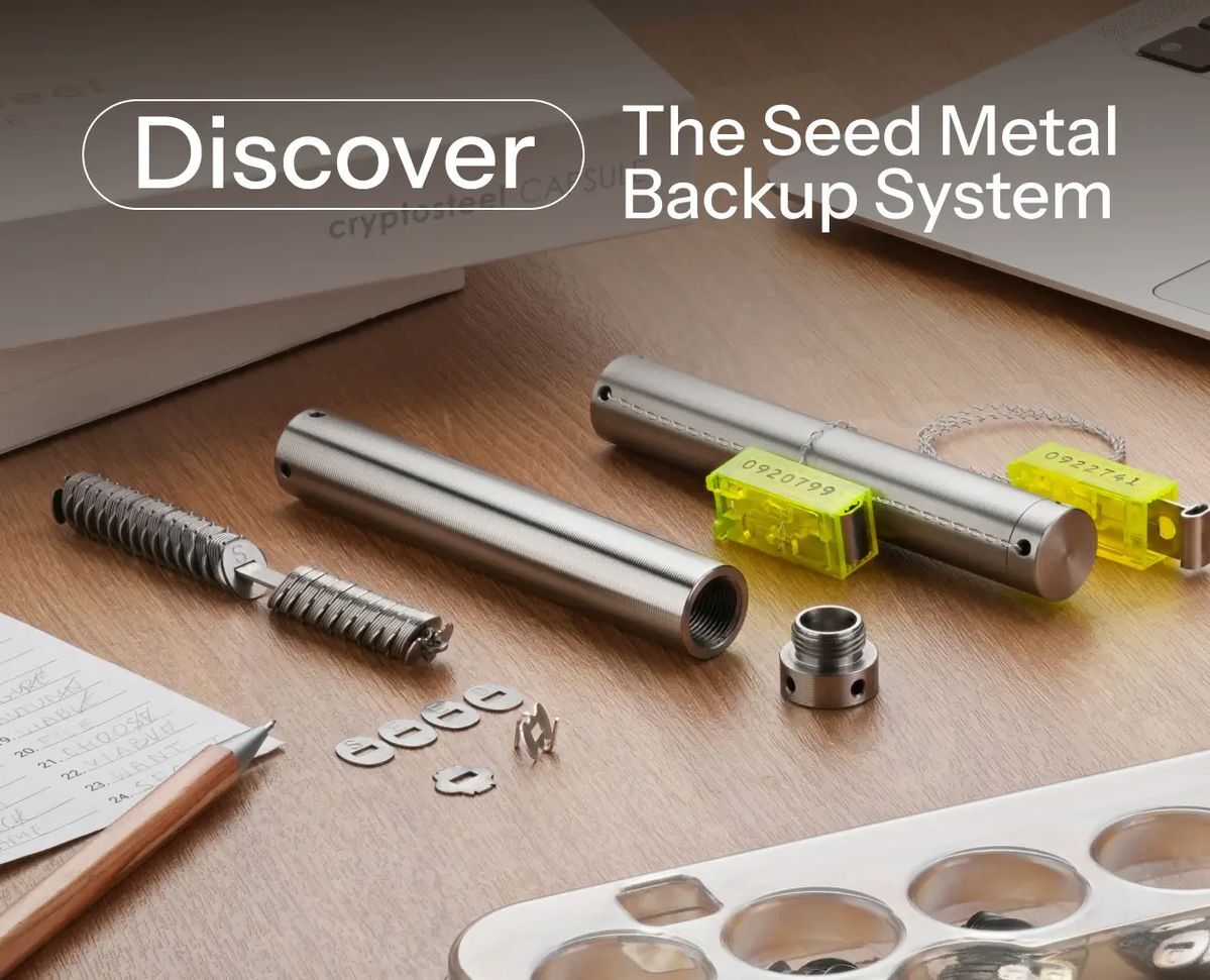 chrisbmarquez's tweet image. Discover The Next Generation of Cryptosteel #Capsules: #Seed #Metal #Backup System
cryptosteel.com/?acs=227
#seedphrase #crypto