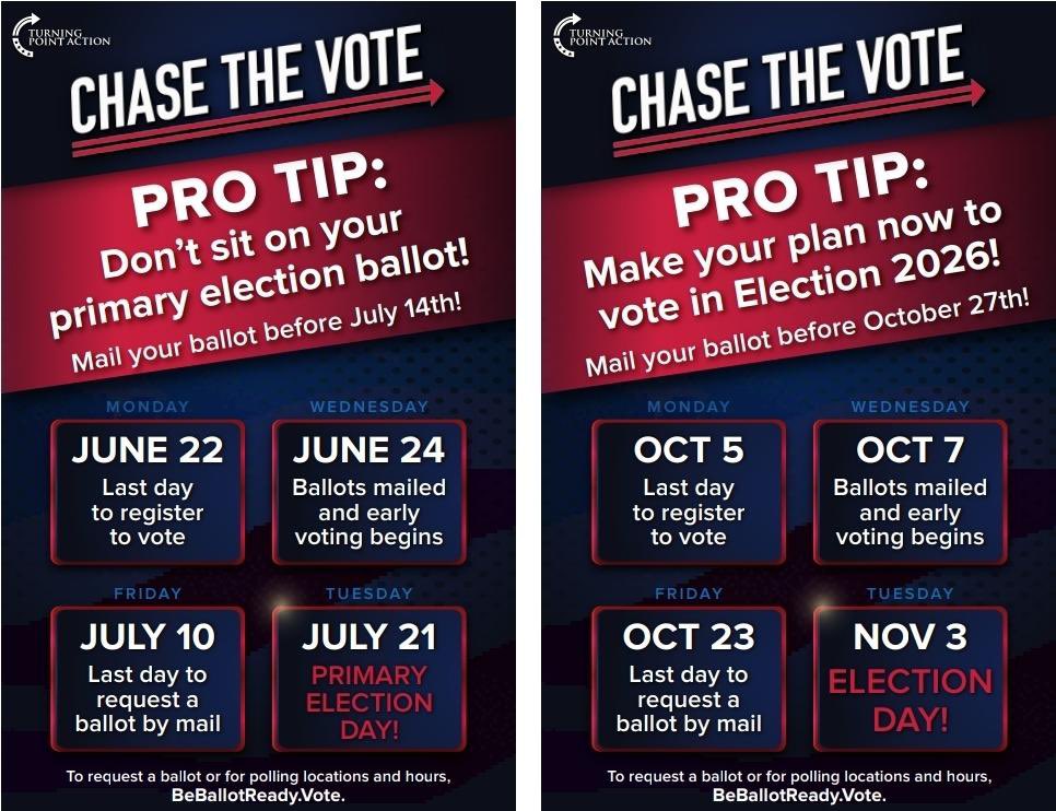 RealLeslieWhite's tweet image. ‼️ Arizona #Election2026