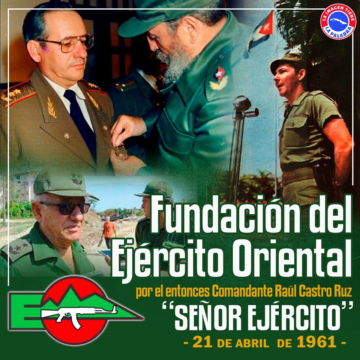 CubaCivil's tweet photo. #Cuba  Muchas felicidades para jefes, oficiales y trabajadores civiles que integran  el Ejército Oriental. Fuerza que defiende la soberanía de nuestro país. https://t.co/c9pJowlBdO