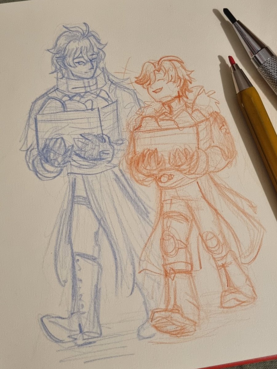 _fishsoup_'s tweet image. Supply delivery
Idk what happened, but Illuga's eyebrow ended up in his hair and I find it really funny
#faelight #flins #illuga