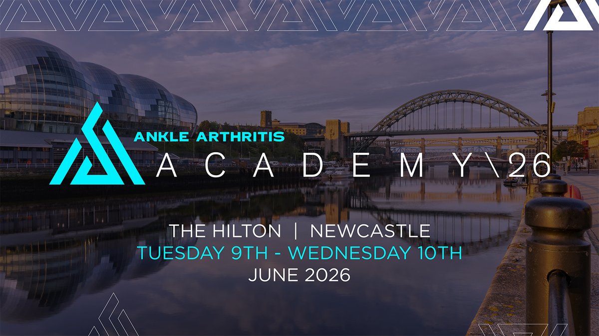 clockworkmed's tweet image. Join us in Newcastle this June for the Ankle Arthritis Academy 2026 (9–10 June) for 2 days of expert lectures, case discussions &amp;amp; workshops covering #anklearthritis, fusions &amp;amp; #arthroplasty. Early bird rates apply until 1 May. Register now: clockworkmedical.com/meeting/ankle-… #MedEd