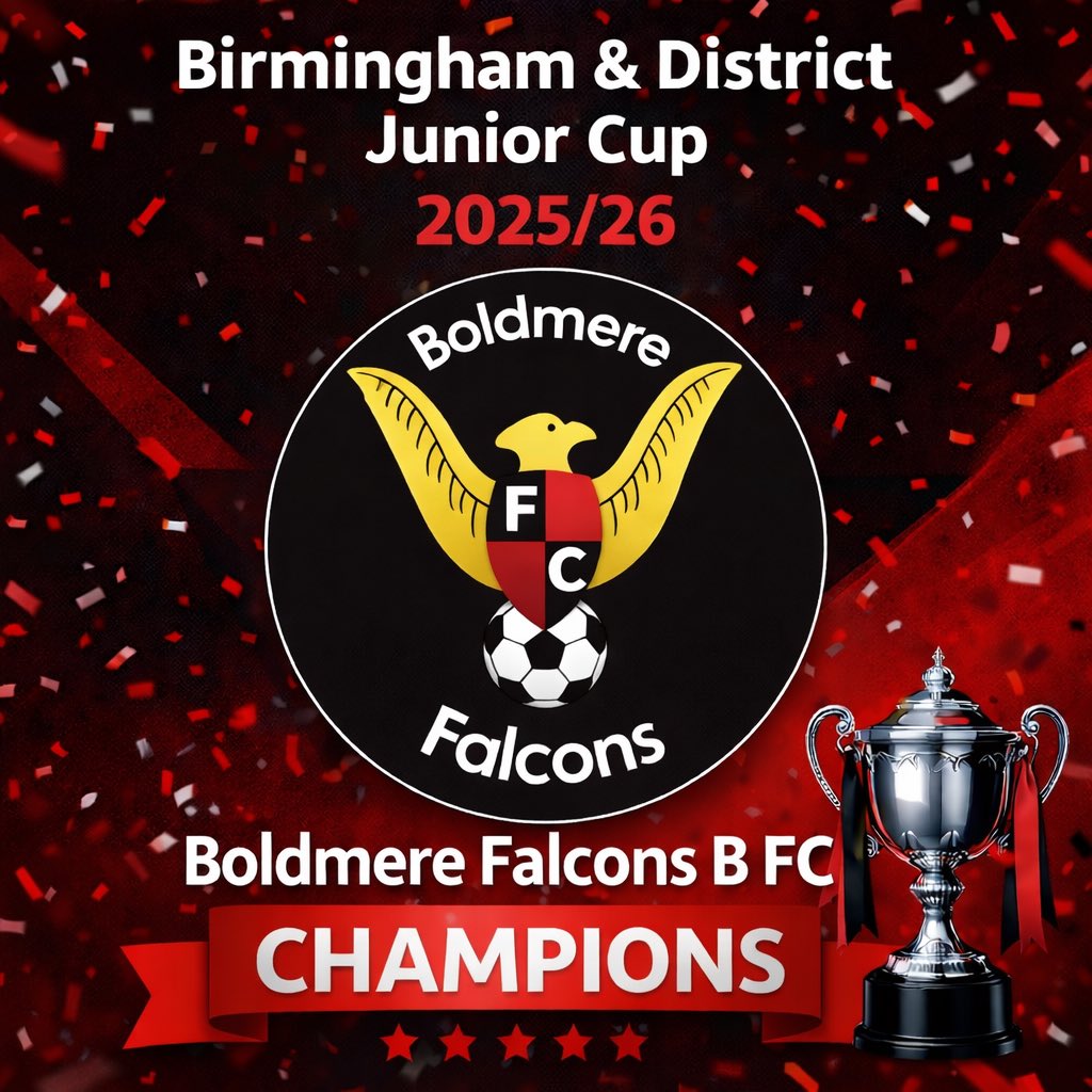 FalconsBoldmere's tweet photo. 🏆 𝐉𝐔𝐍𝐈𝐎𝐑 𝐂𝐔𝐏 𝐖𝐈𝐍𝐍𝐄𝐑𝐒 𝟐𝟓/𝟐𝟔 🏆

What a performance to get over the line. A real squad effort with every man stepping up when counted on.

CHAMPIONS 🤩🏆

#UTB ❤️🖤 https://t.co/F9FyQALHTI