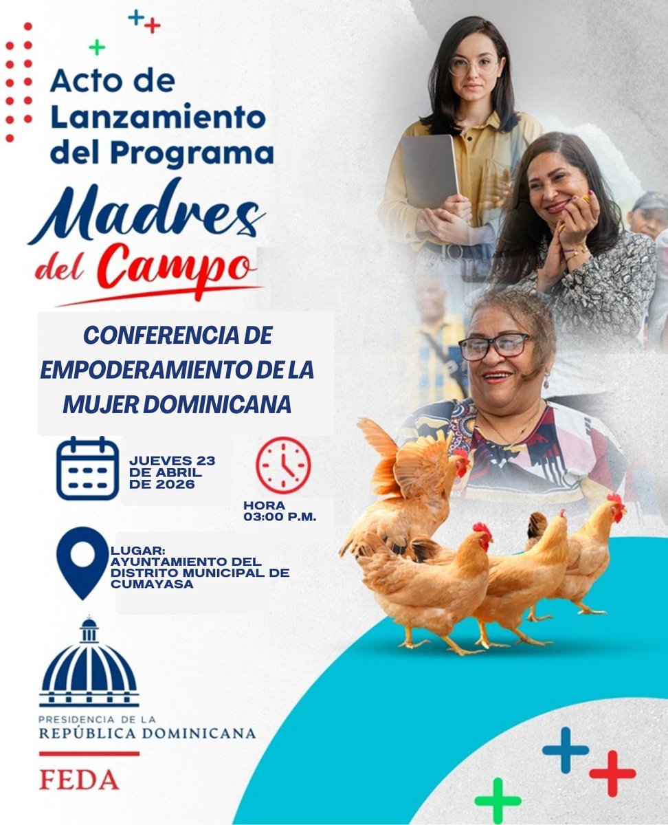 hecmiliogalvan's tweet photo. Atención mujeres de Cumayasa, La Noria, Higueral y Batey Cacata
En La Romana apoyaremos a las mujeres del campo https://t.co/2hWUs1SApa
