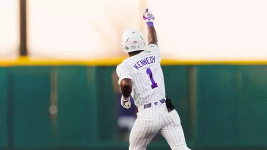 Dee Kennedy ties the K-State single-season home run record by hitting his 17th homer on Tuesday. Keegan O’Connor hit 17 home runs in 2025.