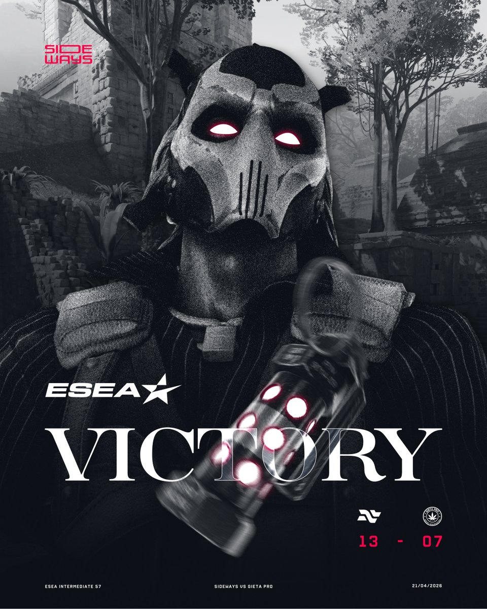 SideWays_gg's tweet photo. Con esta victoria nos ponemos en 2-3 en @ESEA Intermediate.
¡Bien jugado!

@NaloX15
@galoocs
@jibrix7
@ngneer
@r4yz_cs

Seguimos en la busqueda de un RIFLER/ENTRY para acabar de cerrar el roster. 👉MD interesados. https://t.co/GS56jnM3wp