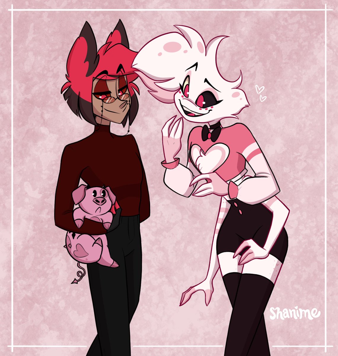 shanimeartist's tweet image. Daddy’s lil man🥹💕

#hazbinhotel #angeldust #alastor #radiodust