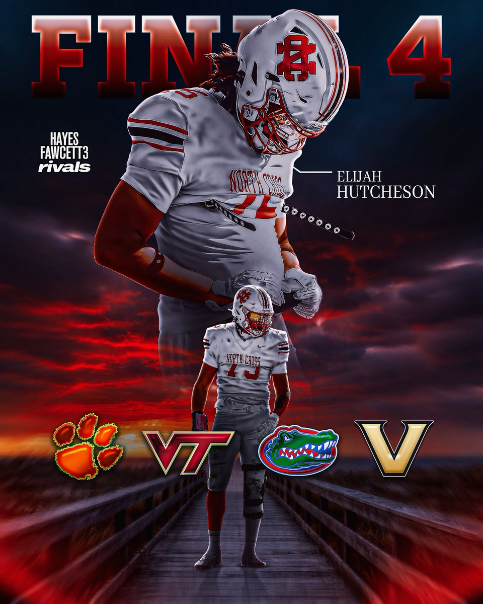 Hayesfawcett3's tweet image. NEWS: Four-Star OT Elijah Hutcheson is down to 4 Schools, he tells me for @Rivals  The 6’5 260 OT from Roanoke, VA is ranked as the No. 6 OT in the 2027 Rivals300

Where Should He Go?  on3.com/rivals/elijah-…