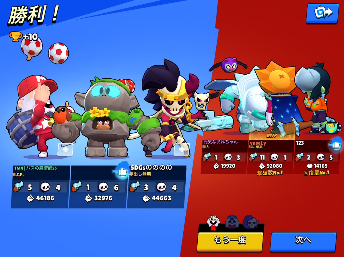 syoken2228's tweet image. 書剣さん3連ゴール、ちょろいぜww

#ブロスタ
#BrawlStars