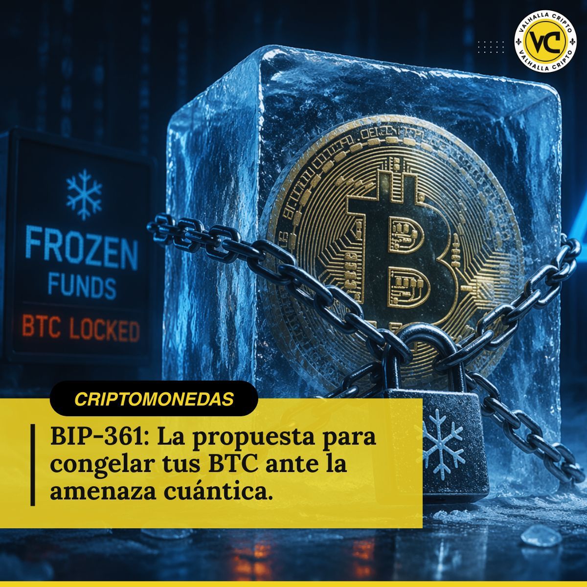 valhallacripto's tweet photo. El mayor enemigo de #Bitcoin podría no ser un gobierno, sino la física cuántica.

La propuesta BIP-361 quiere congelar el 34% del suministro de BTC si no se migra en 5 años a direcciones seguras. 

¿Protección o puerta al control?
Suena a seguridad, pero también a romper reglas. https://t.co/CC5Z97uGVu