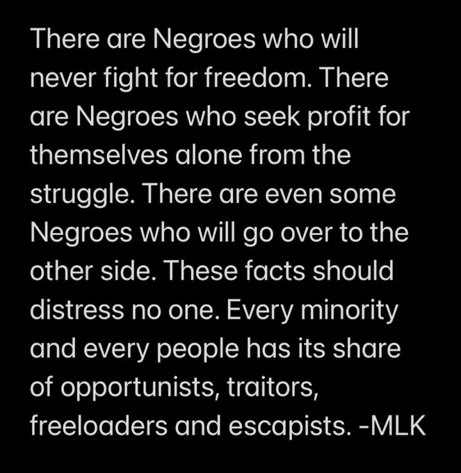 andreaabwob's tweet image. WHAT did #MLK say about
NEGROES like
@TheBlackChannel 
👁️👁️
WTFacts?