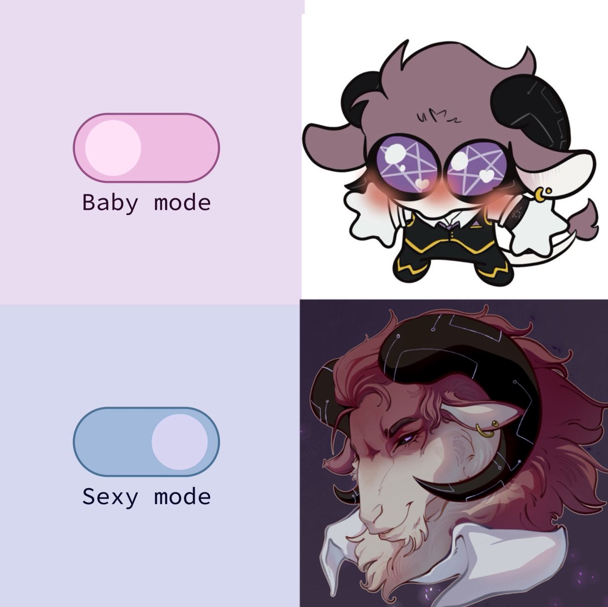 The switch up do be crazy from when I’m being comfy and cozy to down bad and feral~
🎨@/NoireSeraph
🎨vgen.co/LuzLykaios