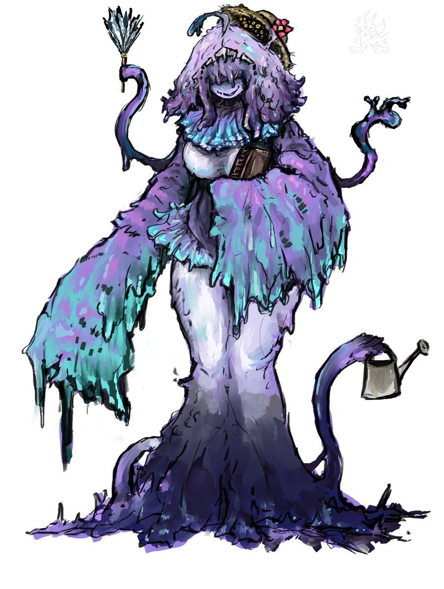 V35_K0's tweet photo. A peculiar slime/shoggoth girl design I cooked up one night
#oc https://t.co/pmZbIpSDsY
