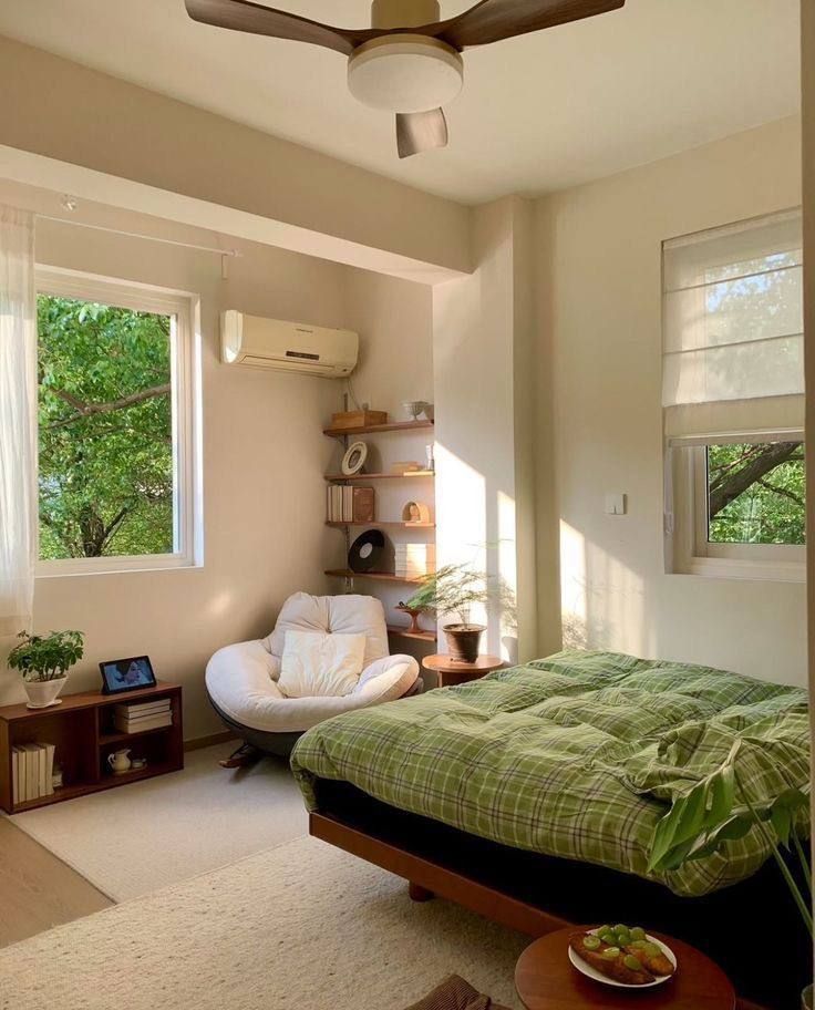 greenvibe's tweet photo. Peaceful sanctuary where soft greens, natural light, and simple furniture create perfect calm. https://t.co/HGrCyWhYHS