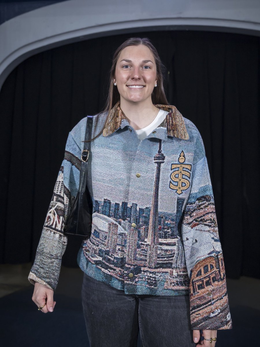 PWHL_Toronto's tweet photo. can we have a moment for Kirky’s jacket? 🔥 https://t.co/RDyIEccjgB