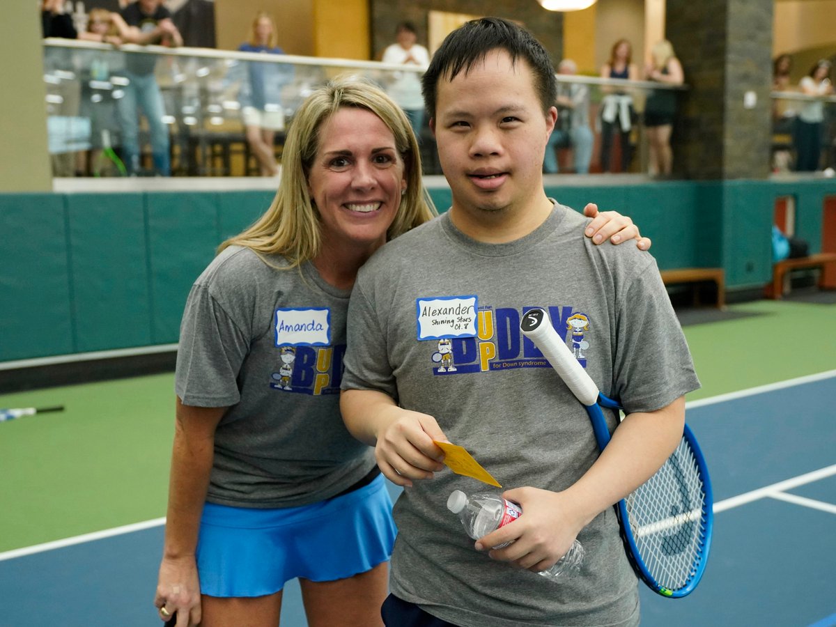 BuddyUpforLife's tweet photo. It's #TennisTuesday 🎾 Our Athletes, Buddies and Coaches "love" having fun on the courts!

Visit the link in bio to participate or volunteer at a Buddy Up Tennis chapter near you! 💙💛

#BuddyUpforLife #ExpectMore #DSAwareness #DownSyndromeAwareness #Tennis https://t.co/onUKsGPzgK