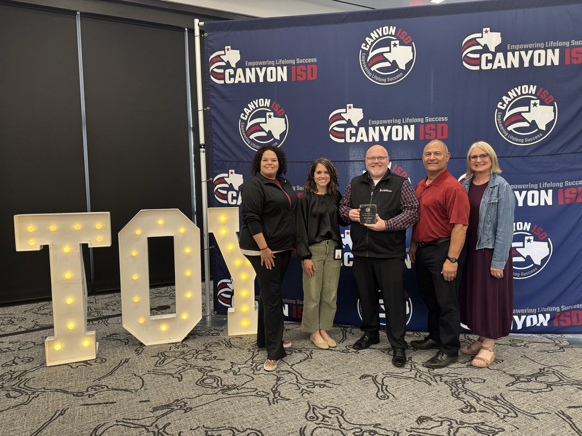 canyon_hs's tweet photo. Congratulations to our very own Mr. Rath for being named the CANYON ISD Secondary Teacher of the Year. We are so proud of you!!! https://t.co/BfELzRexP7