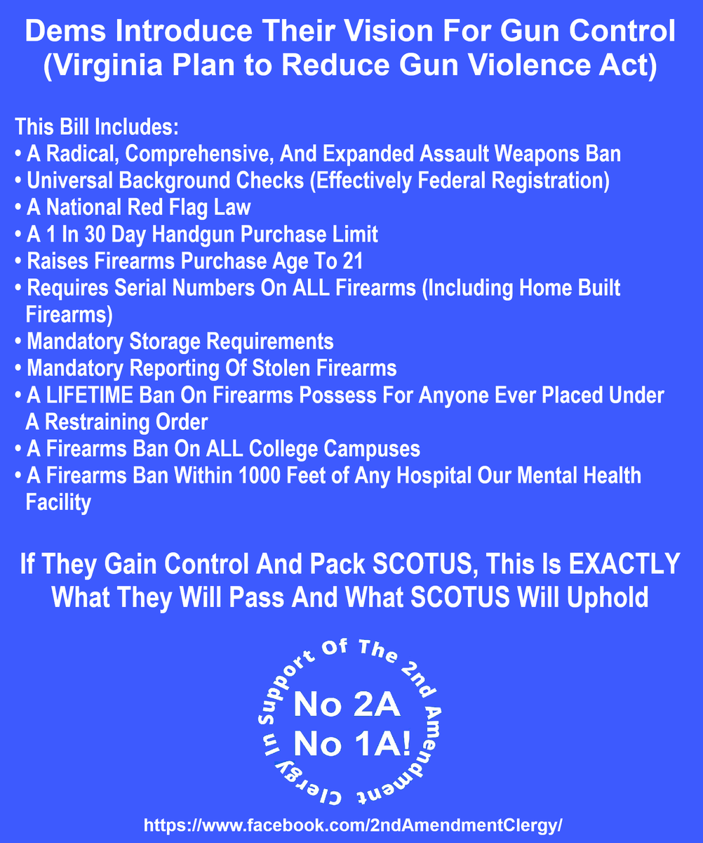 2_clergy's tweet image. Source: kaine.senate.gov/imo/media/doc/…

#GunRights, #2A, #2ARights, #2ndAmendment,
#ConstitutionalCarry, #CCW, #ConcealedCarry
#DGU, #DefensiveGunUse
