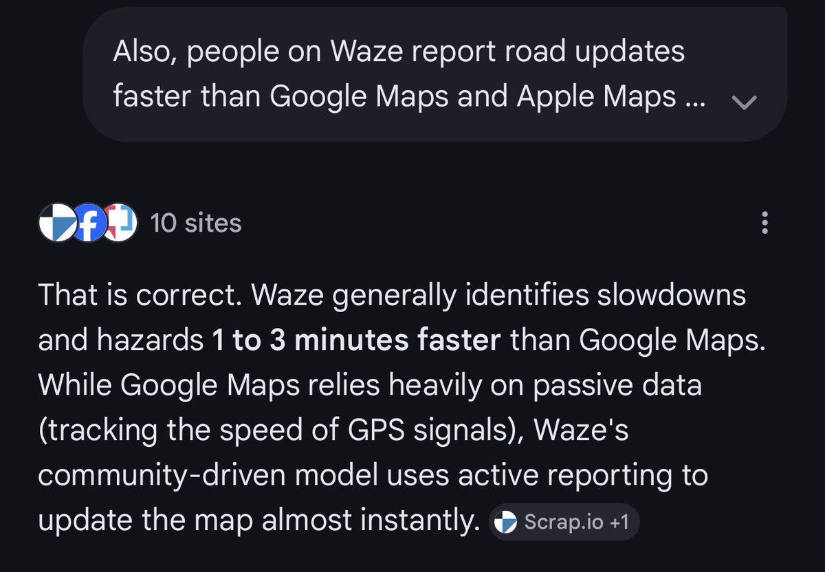 tech_twi's tweet photo. Take a second, use your internet, and come back with facts not assumptions. Just because Google Maps is popular doesn’t mean it’s better in every aspect. We don’t debate here based on beliefs but on facts. Also, you might want to look up the meaning of a logical argument because you’re confusing me at this point.
