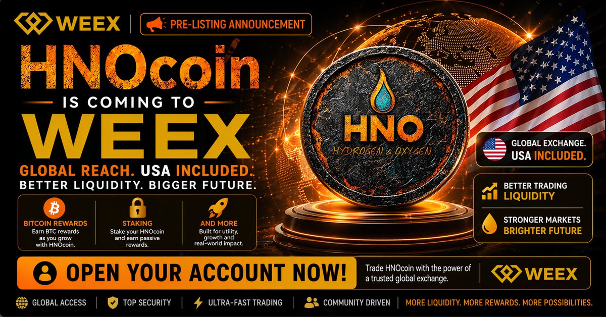 HNO_COIN's tweet image. HNOcoin ($HNO) is pleased to announce the upcoming listing on @weex_official, an established global (USA inc.) #cryptocurrency exchange.

Setting up our $BTC miners.

Staking, rewards &amp;amp; more next!

Open an account: tinyurl.com/HNOWEEX

#cryptotrading #btcmining #bitcoinnews