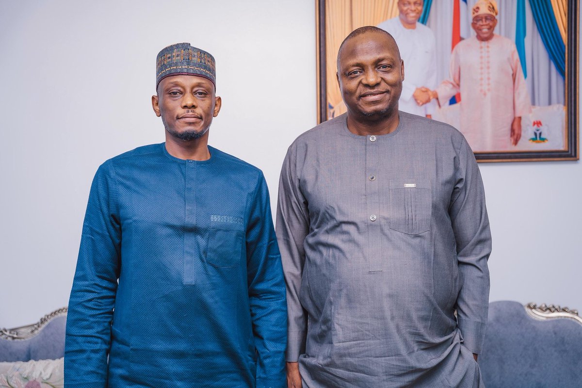 Hon. Abba Atiku visits the APC National Chairman Prof. <a href="/nentawe1/">Nentawe G. Yilwatda</a> in his Abuja residence and pledges total loyalty to the APC. 
While his father; His Excellency Atiku Abubakar struggles in ADC, Abba Atiku has taken the life jacket provided by the APC and is now gallantly racing.