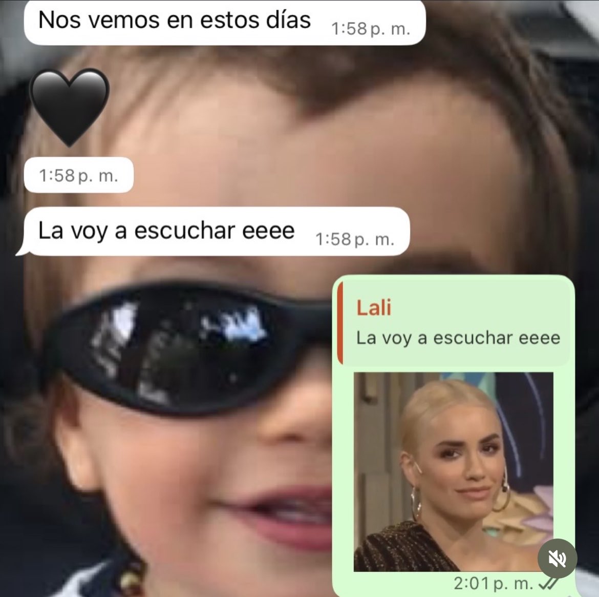 imagínate poder hablar con lali y mandarle sus stickers 😭