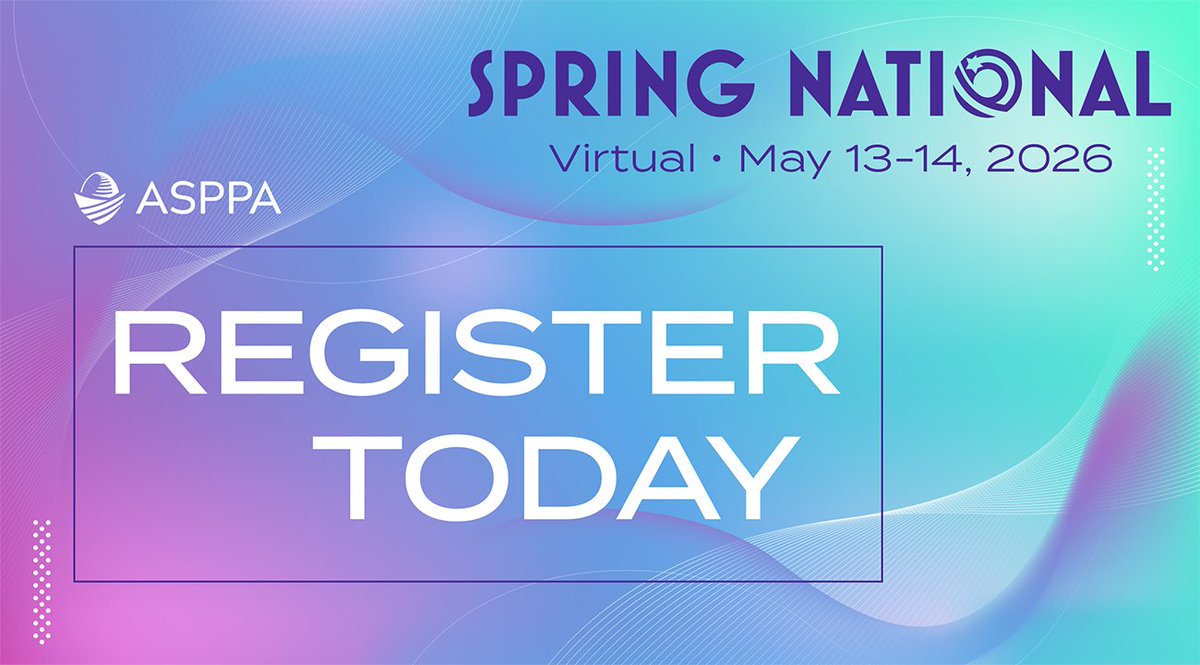 ASPPA's tweet image. Join us virtually May 13–14 for two days of discussions on compliance headaches, operational puzzles, and the real world decisions practitioners are making right now.

Register today: bit.ly/3OMYq73
 #PensionPlans #RetirementPlanning #PlanSponsors #SpringNational