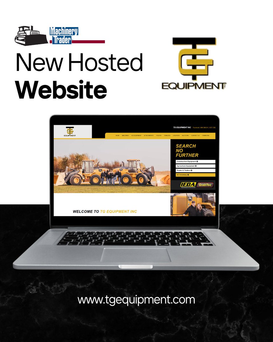 machinerytrader's tweet image. 🌐TG Equipment Inc. has a new website hosted by #MachineryTrader!🚧

Check it out ➡️ ow.ly/HgQy50YNzbH

30+ years of experience. Quality used equipment. Trusted service. 🤝

💻 Get your own site today! ➡️ow.ly/zZYn50YNzbG

#HeavyEquipment #Construction #UsedEquipment