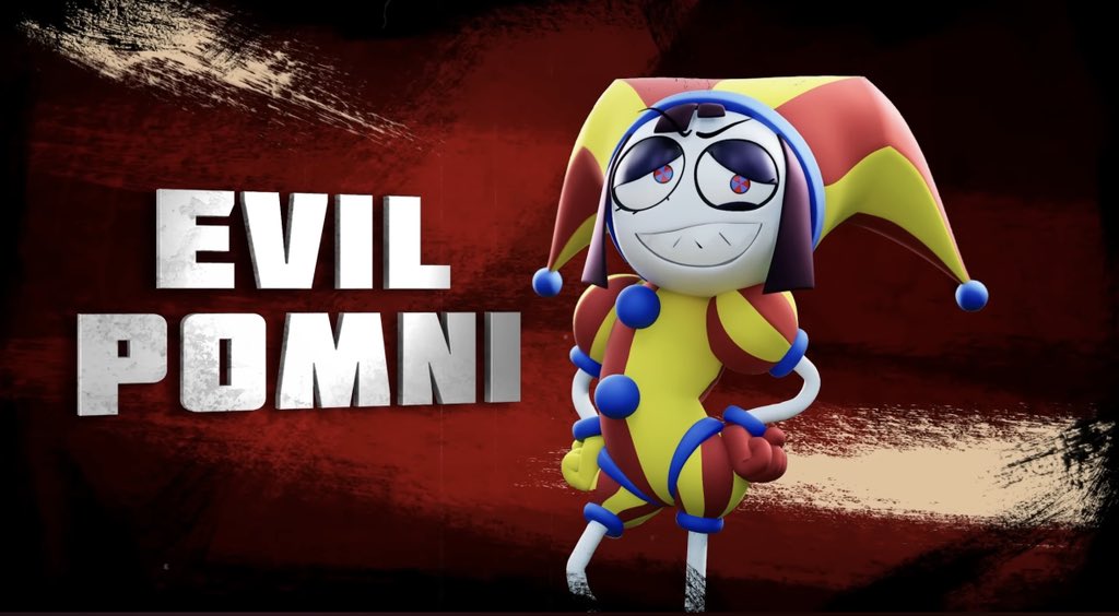 Justadumbartist's tweet photo. Pomni got an evil clone in episode 5 and later became evil in episode 6, I’m so proud🥹 https://t.co/eLiOweePUK