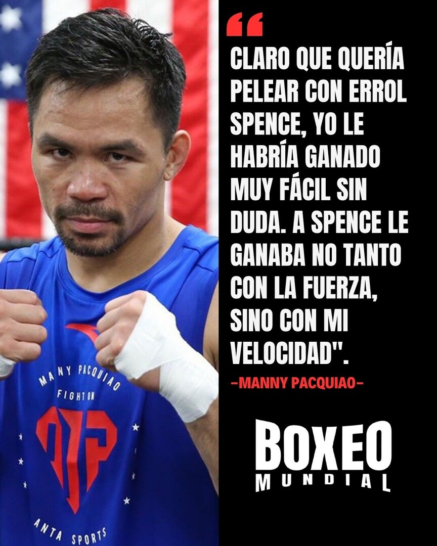BoxeoMundial's tweet image. Manny Pacquiao 🇵🇭 se refirió a su pelea cancelada ante Errol Spence Jr 🇺🇸

#Boxeo #Boxing #MannyPacquiao #Pacquiao #ErrolSpence
