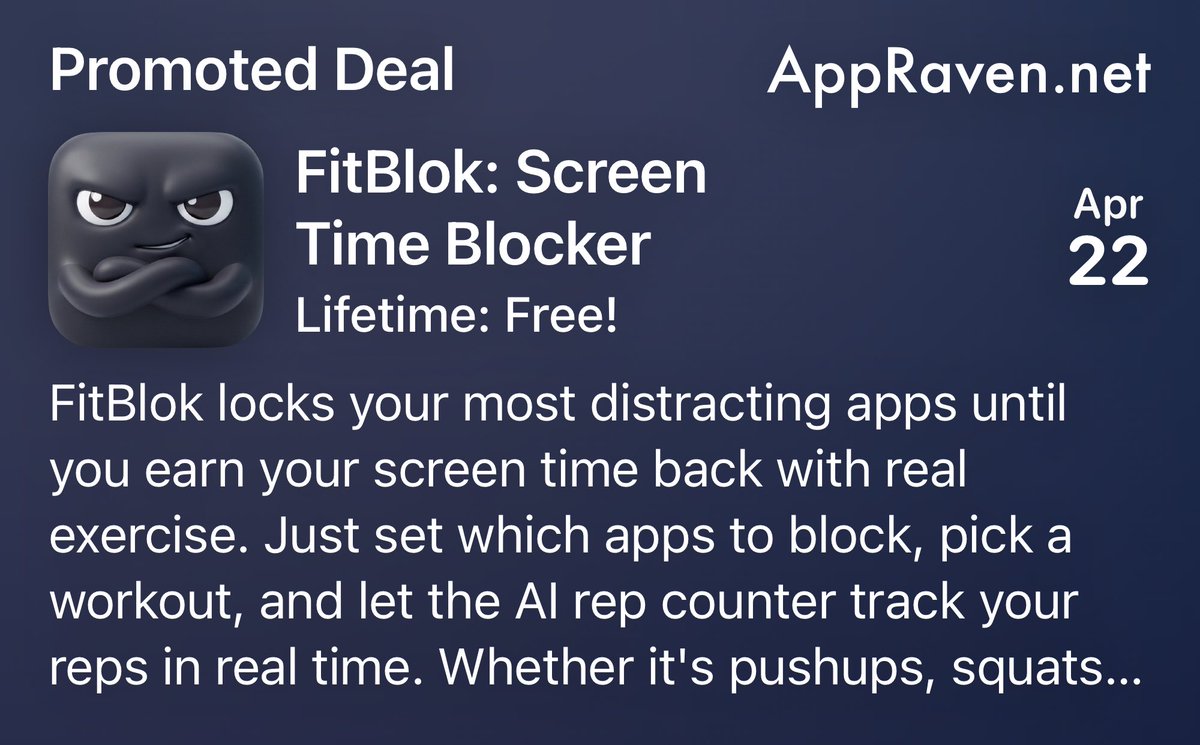 AppRaven: Apps Gone Free tweet media