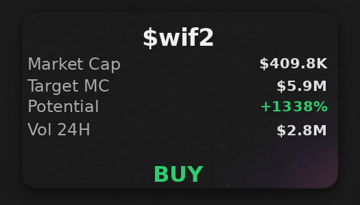 KashypYuvraj's tweet image. $wif2 popped up on @iScanLive with $5.9M target. hard to ignore  

 #Solana #Memecoin #Crypto #Degen #PumpFun #AlphaCalls #SolanaMemeCoin