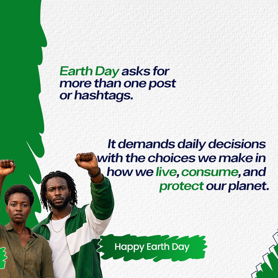 As we celebrate earth day, let us know that it isn’t a moment but a decision to act today and again tomorrow.