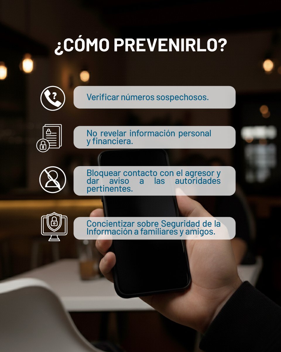CFN_ECUADOR's tweet image. Mucho cuidado con el #Vishing y el #Smishing 🚨.

Mediante  llamadas telefónicas o mensajes de textos fraudulentos podemos  convertirnos en blancos de ciberdelicuentes. Conozca cómo identificarlos para evitar engaños y estafas 🔒📱✅.

#ElNuevoEcuador 🇪🇨