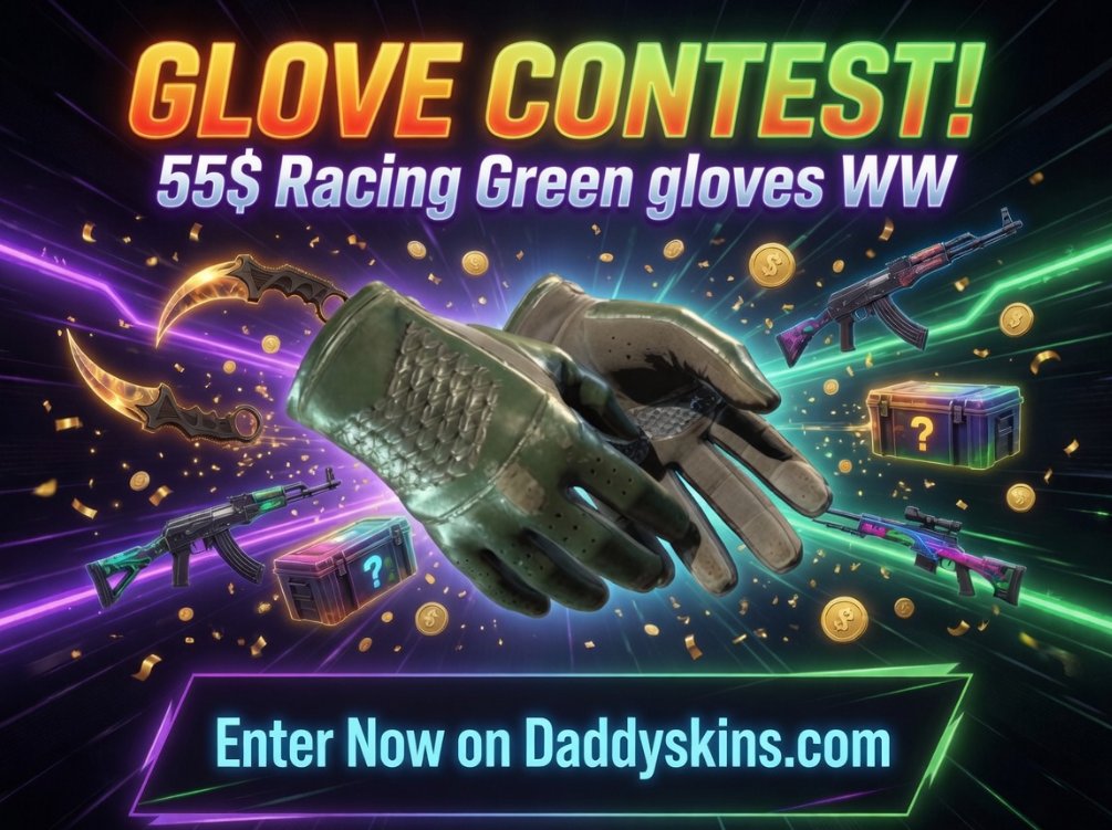 🎩65$ Daddyskins Depo Contest🎩 🏆55$ Driver Gloves Racing green ww for a ...