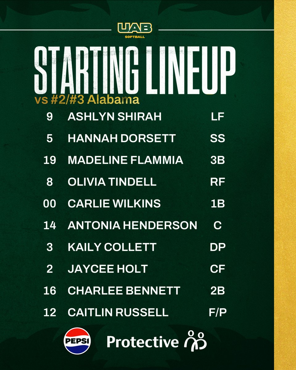 UAB_SB's tweet image. Ready to take on the Tide 🐉

#WinAsOne