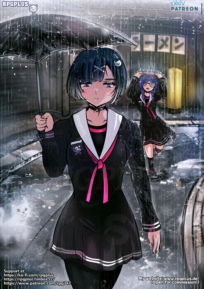 RPG7Plus's tweet photo. [Rainy Days]                  

#アート #イラスト #digitaldrawing 
#manga #雨 #女子校生 https://t.co/TBSxKUkbfH