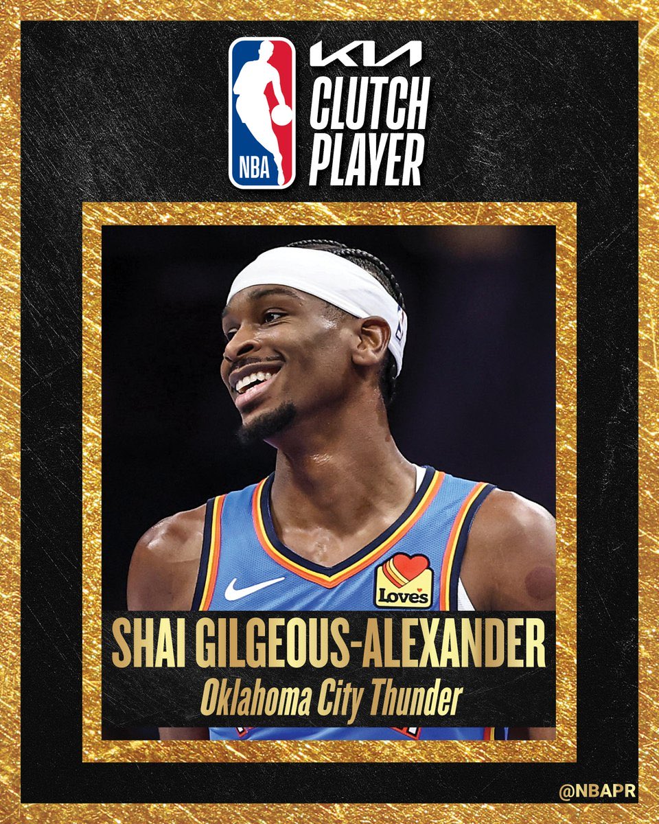 🚨 Shai Gilgeous-Alexander est officiellement nommé CLUTCH PLAYER OF THE YEAR 2026 !!! 👀🏆