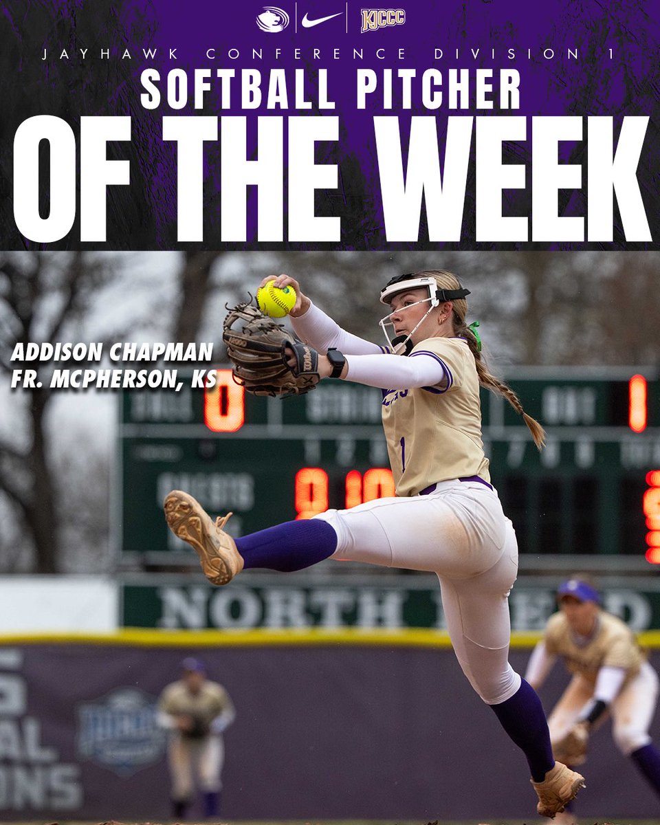 ButlerGrizzlies's tweet image. After putting up a perfect game performance and three wins in the circle, @addisonchapman_ earns the KJCCC Pitcher of the Week!

#roargrizz🐻