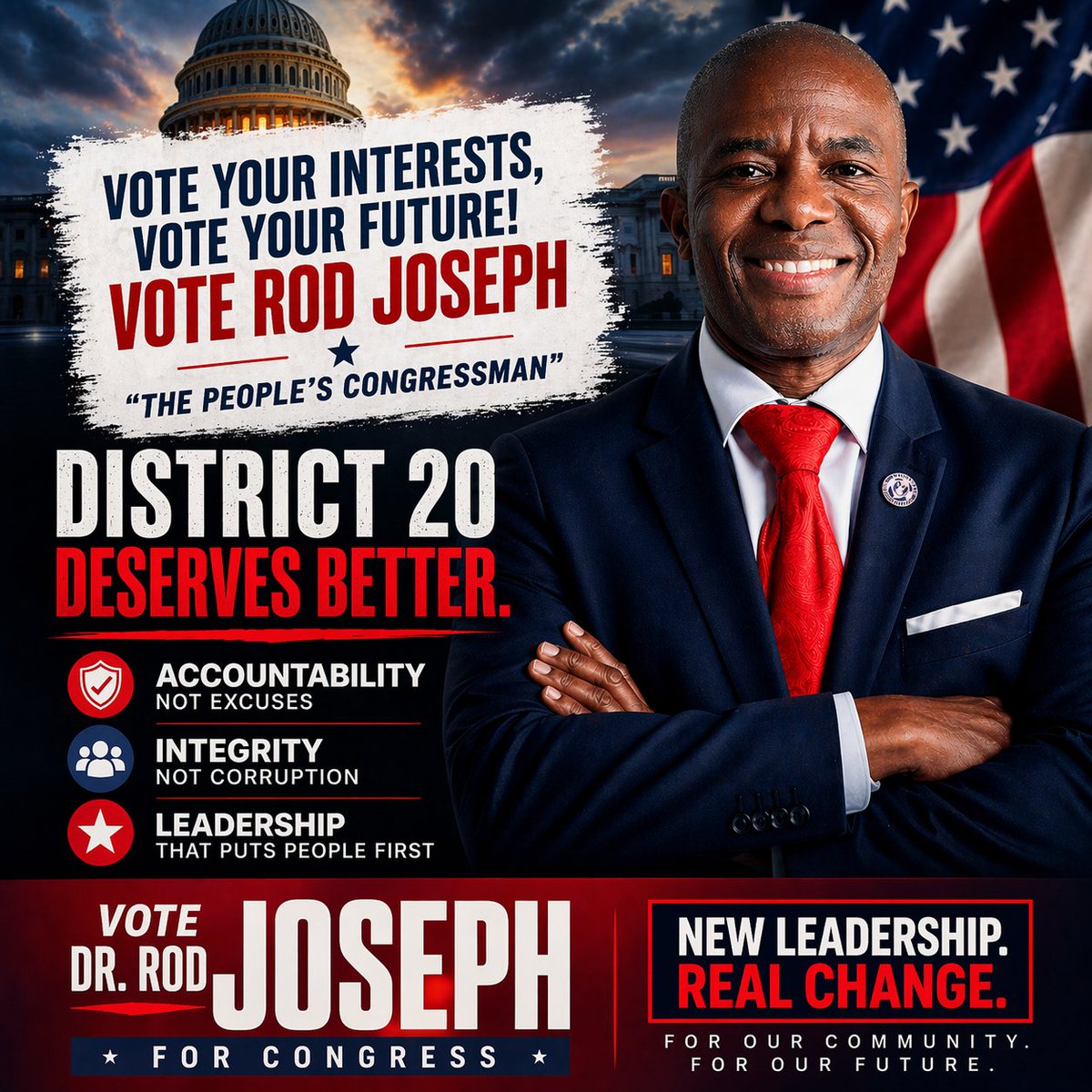 RodJoseph20thFD's tweet photo. The time to elect a true leader, a man of Faith, Integrity, Service, and Love of Country is NOW! VOTE Rod Joseph for Congress District 20

https://t.co/s9WuQT2i3i 

#Florida #Congress #district20 #Broward #palmbeach https://t.co/BlqdmsLSCc